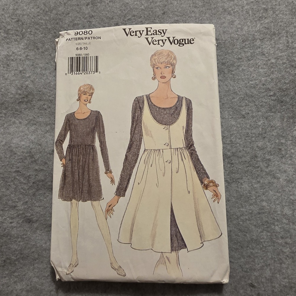 Very Easy Very Vogue Vogue Women's Dress Sewing Pattern 9080 Size 6-8-10